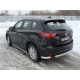 Защита заднего бампера уголки 75х42 мм ТСС для Mazda CX-5 2011-2015