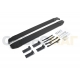 Пороги алюминиевые Rival Black New для Volkswagen Tiguan 2016-2021